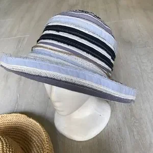 seala | Accessories | Seala Raffia Straw Summer Hat Blue And  display picture 2
